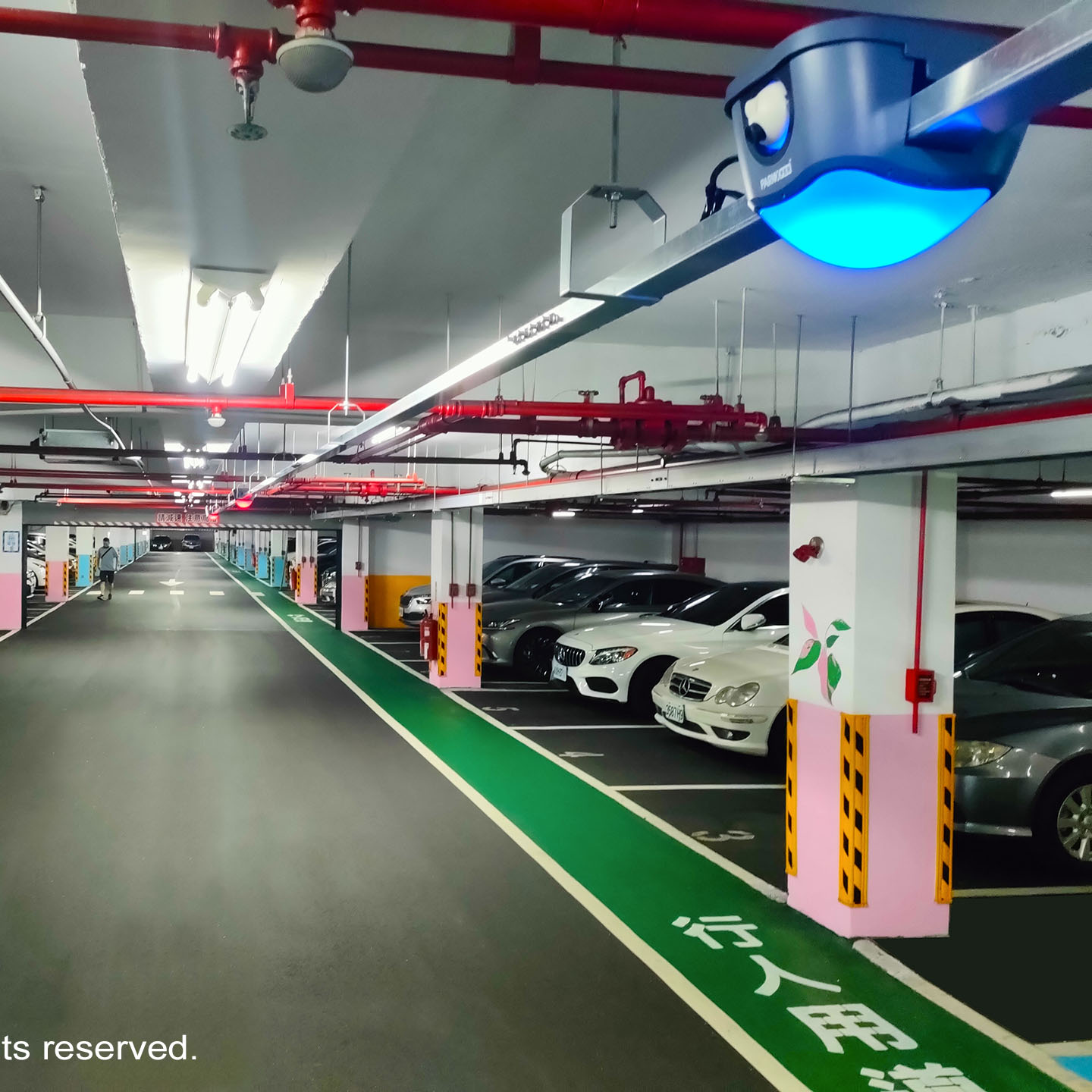 The Minsheng Park Underground Parking Lot in Banqiao, New Taipei